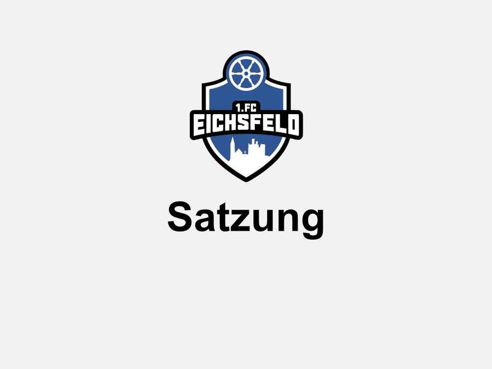 Satzung - 1.FC Eichsfeld